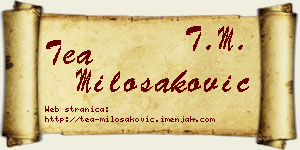 Tea Milošaković vizit kartica